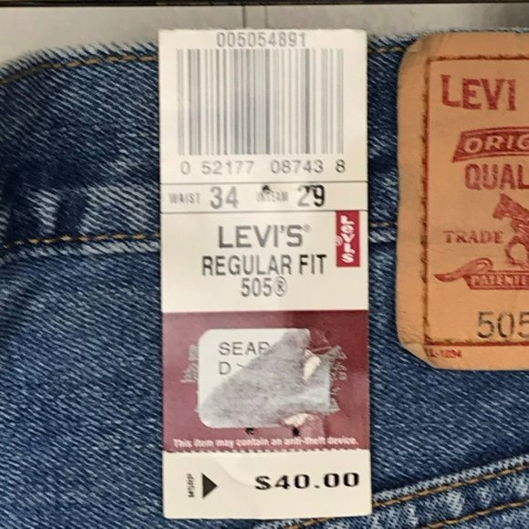 Levi's 505 Regular Fit Jeans Y2K Boyfriend High Waist Mom Jeans (2005) Unisex - Picture 7 of 14